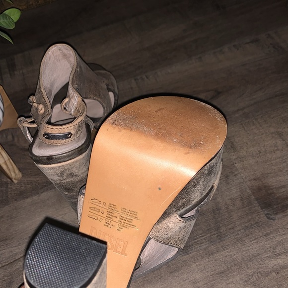 DIESEL LEATHER PLATFORM HEEL - Picture 7 of 11